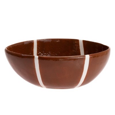 10" Football Shaped Ceramic Serving Bowl