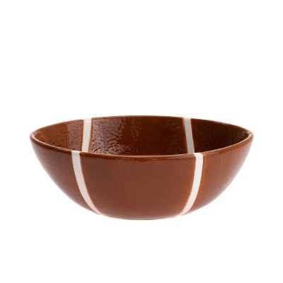 Small Football Shaped Ceramic Serving Bowl
