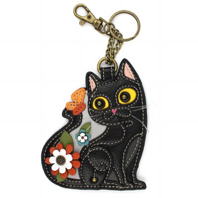 5" Black Cat Coin Fob