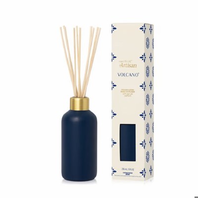 8 Oz Volcano Fragrance Navy Artisan Glass Reed Diffuser Kit