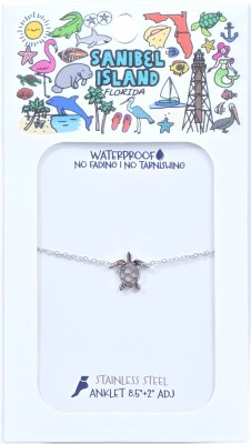 8.5" Stainless Steel Sea Turtle Anklet