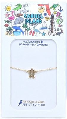 8.5" Gold Sea Turtle Anklet