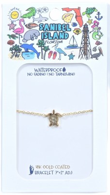 7" Gold Sea Turtle Bracelet