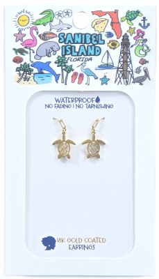 Gold Sea Turtle Earrings