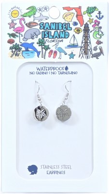Stainless Steel Sand Dollar Earrings