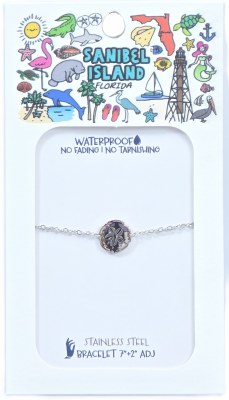 7" Stainless Steel Sand Dollar Bracelet