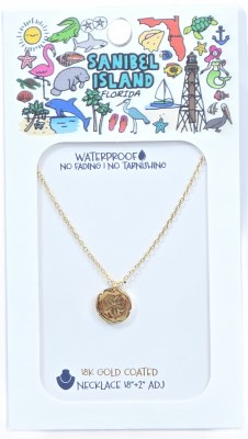 18" Gold Sand Dollar Necklace