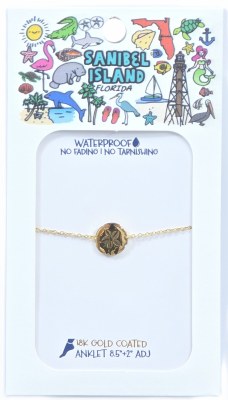 8.5" Gold Sand Dollar Anklet