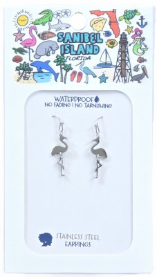 Stainless Steel Flamingo Earrings