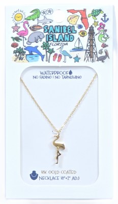 18" Gold Flamingo Necklace