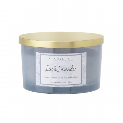 16 Oz Lush Lavender Three Wick Candle Jar