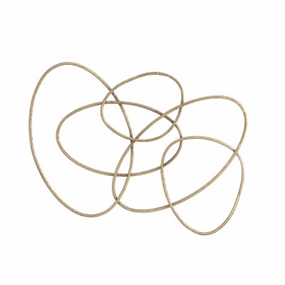 48" Gold Ovals Metal Plaque