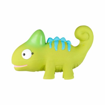 8" Green Chameleon Latex Dog Toy