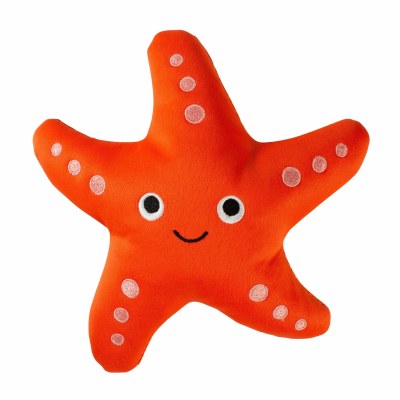 8" Orange Starfish Floating Dog Toy