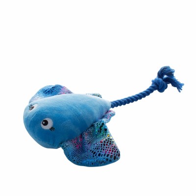 12" Blue Stingray Rope Dog Toy