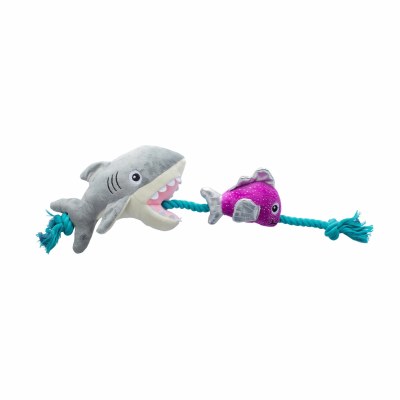17" Shark and Fish Rope Ddog Toy