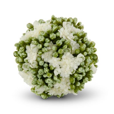 4" Faux White Kalanchoe Orb