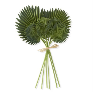 Bundle of Six 16" Faux Green Fan Palms