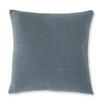 20" Sq Blue Linen Decorative Pillow