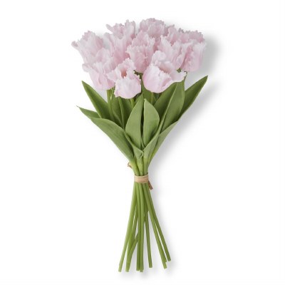 Bundle of 12 13" Faux Pink Real Touch Tulips