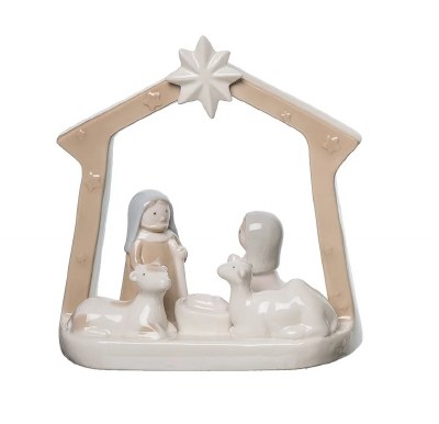 6" Multi Pastel Animal Nativity