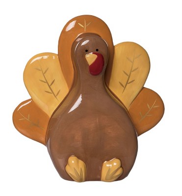 7.5" Flat Ceramic Brown Turkey