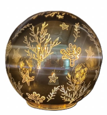 Medium LED Gold Glass Orb