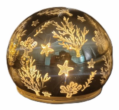 Small LED Gold Glass Orb