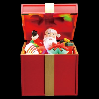 8" LED Santa Claus in a Red Box Figurine