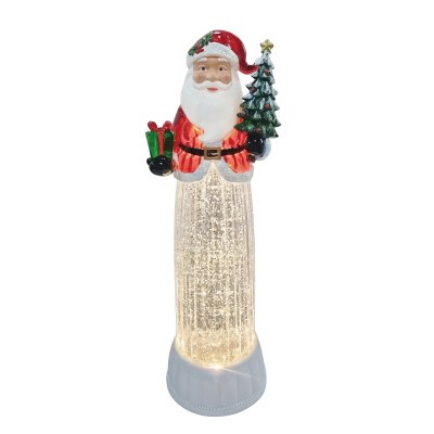 12" LED Santa Claus Spinning Glitter Lantern