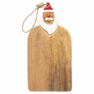 12' x 6" Santa Claus Mango Wood Cutting Board