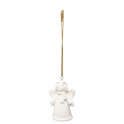 3" White Ceramic Angel Ornament