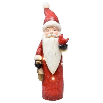 21" LED Red Santa Claus Staue