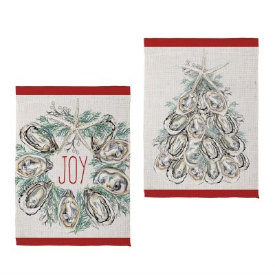 43" x 29" "Joy" Oyster Shell Coastal Flag
