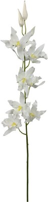31" Faux White Oncidium Spray