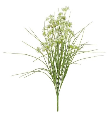 23" Faux Wild Gras With a Cream Blossom