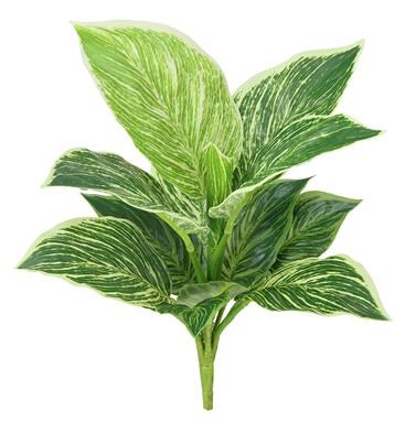 13" Faux Verdigris Dieffenbachia Bush
