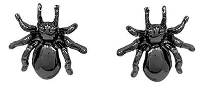 Black Spider Stud Earrings