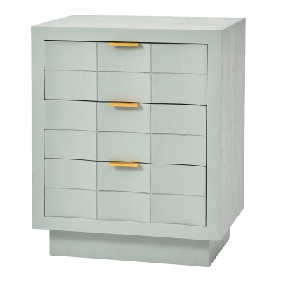 20" Green Three Drawer Night Stand
