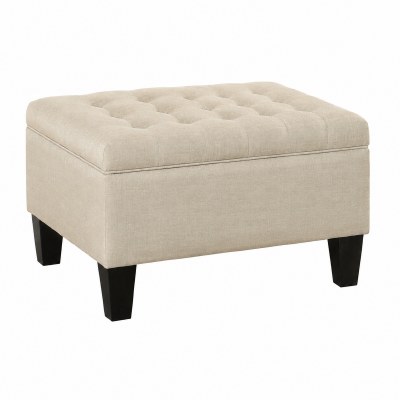 31" Natural Linen Bench