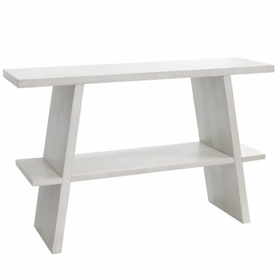 48" White One Shelf Console Table