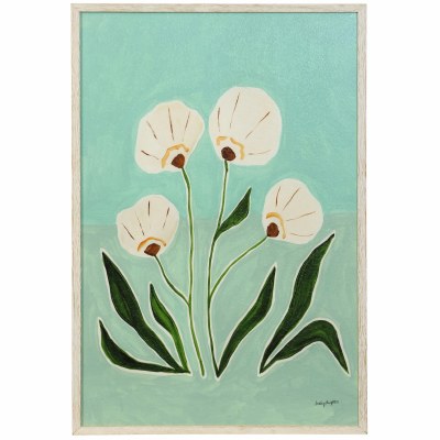 38" x 26" Sky Flowers 2 Gel Textured Framed Print