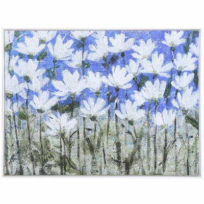 37" x 49" Blue Spring Meadow Framed Canvas