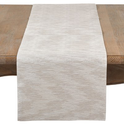 14" x 54" Silver Metallic Woven Table Runner