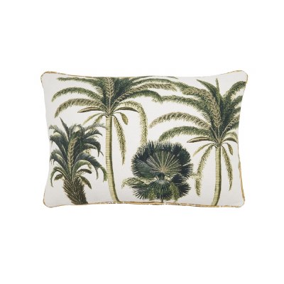 12" x 18" Green Four Palm Trees Decorative Tropical Pillow