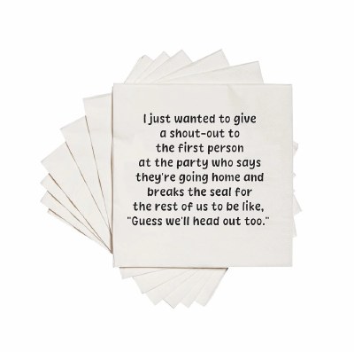 5" Square First Person At The Party Beverage Napkins