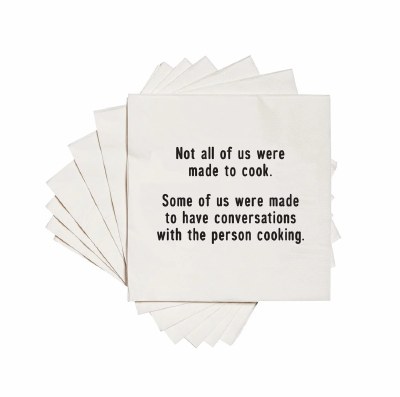 5" Square "Not All Of Us We Made To Cook" Beverage Napkins