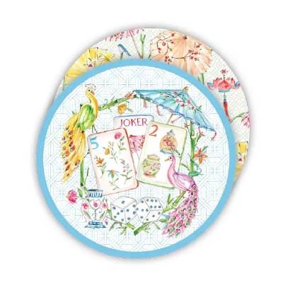 Pack of 20 4" Round Mah Jongg Tile Disposable Coasters