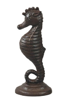 12" Brown Metal Seahorse