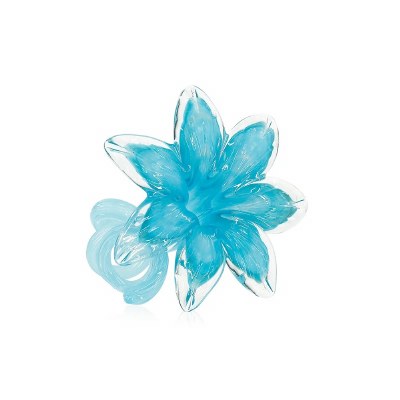4" Blue Glass Flower